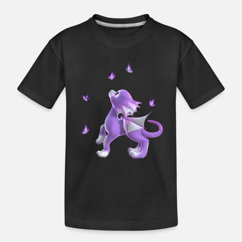 Kleiner Drache - Kinder Premium Bio T-Shirt - Schwarz