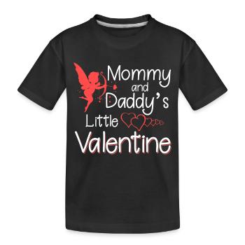 petit valentine de maman et papa - T-shirt bio Premium Enfant - noir - Devant