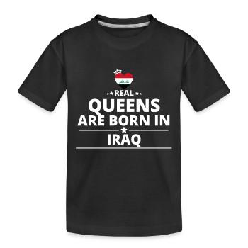 reines de cadeau que j'aime IRAK - T-shirt bio Premium Enfant - noir - Devant