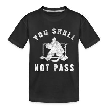 Hockey hockey player Ice Hockey gift goalie - Kids' Premium Organic T-Shirt - black - Front
