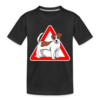 chien Jack Russell Terrier - T-shirt bio Premium Enfant - noir - Devant