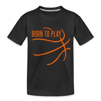 Basketball- geboren für das Spiel - Kinder Premium Bio T-Shirt - Schwarz - Vorne
