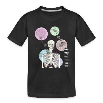 skeleto - Kinder Premium Bio T-Shirt - Schwarz - Vorne