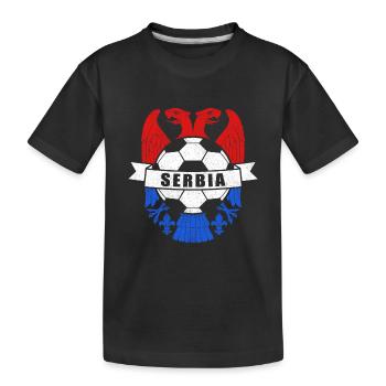 Serbien - Kinder Premium Bio T-Shirt - Schwarz - Vorne