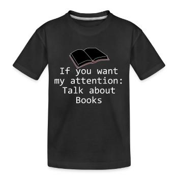 Livres - T-shirt bio Premium Enfant - noir - Devant