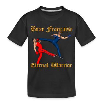 Savate Krieger - Kinder Premium Bio T-Shirt - Schwarz - Vorne