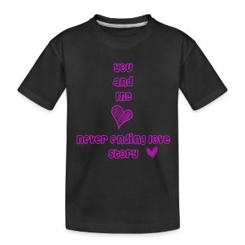 Du und ich | Liebesgeschichte romantisch Geschenk - Kinder Premium Bio T-Shirt - Schwarz - Vorne