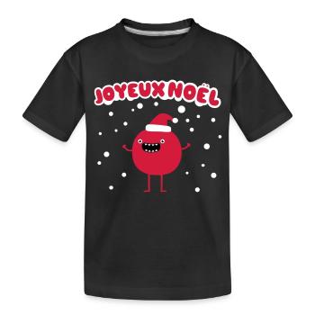 Joyeux Noël - Kinder Premium Bio T-Shirt - Schwarz - Vorne