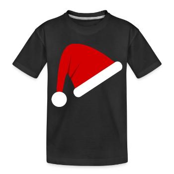 Bonnet de Noël de Nicolas - T-shirt bio Premium Enfant - noir - Devant