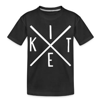 kite - Kids' Premium Organic T-Shirt - black - Front