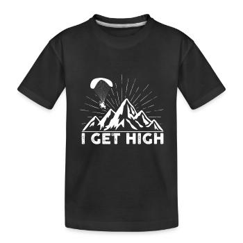 Paragliding Spruch Paraglider Gleitschirm Geschenk - Kinder Premium Bio T-Shirt - Schwarz - Vorne
