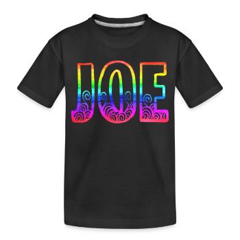joe rs regenbogen - Kinder Premium Bio T-Shirt - Schwarz - Vorne