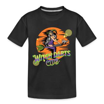 Witch Darts Club Halloween - Kids' Premium Organic T-Shirt - black - Front