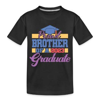 Fier frère d’un cadeau de fin d’études supérieures en 2023 - T-shirt bio Premium Enfant - noir - Devant