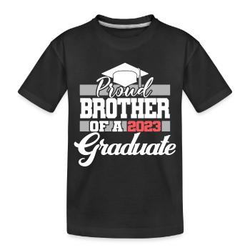 Fier frère d’un cadeau de fin d’études supérieures en 2023 - T-shirt bio Premium Enfant - noir - Devant