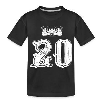 Couronne de 20 chiffres - T-shirt bio Premium Enfant - noir - Devant
