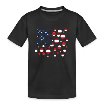 United States of America - Kinder Premium Bio T-Shirt - Schwarz - Vorne