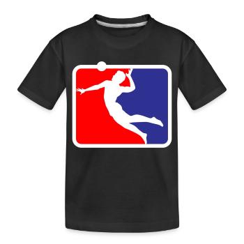 Volleyball Beachvolleyball | Farben änderbar - Kinder Premium Bio T-Shirt - Schwarz - Vorne