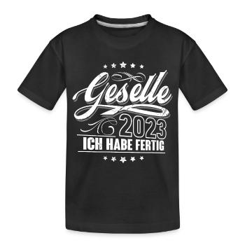 Geselle 2023 Gesellenprüfung - Kinder Premium Bio T-Shirt - Schwarz - Vorne