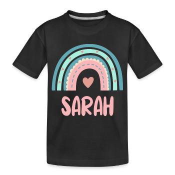 Sarah Nom Rainbow Baby - T-shirt bio Premium Enfant - noir - Devant