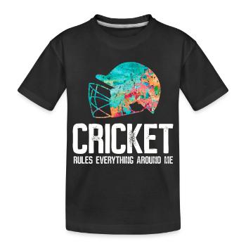 Le cricket gouverne tout ce qui m’entoure - T-shirt bio Premium Enfant - noir - Devant