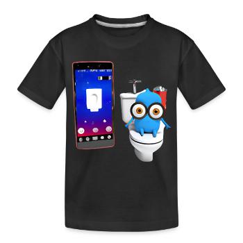Gouttes d’eau sur les toilettes - T-shirt bio Premium Enfant - noir - Devant