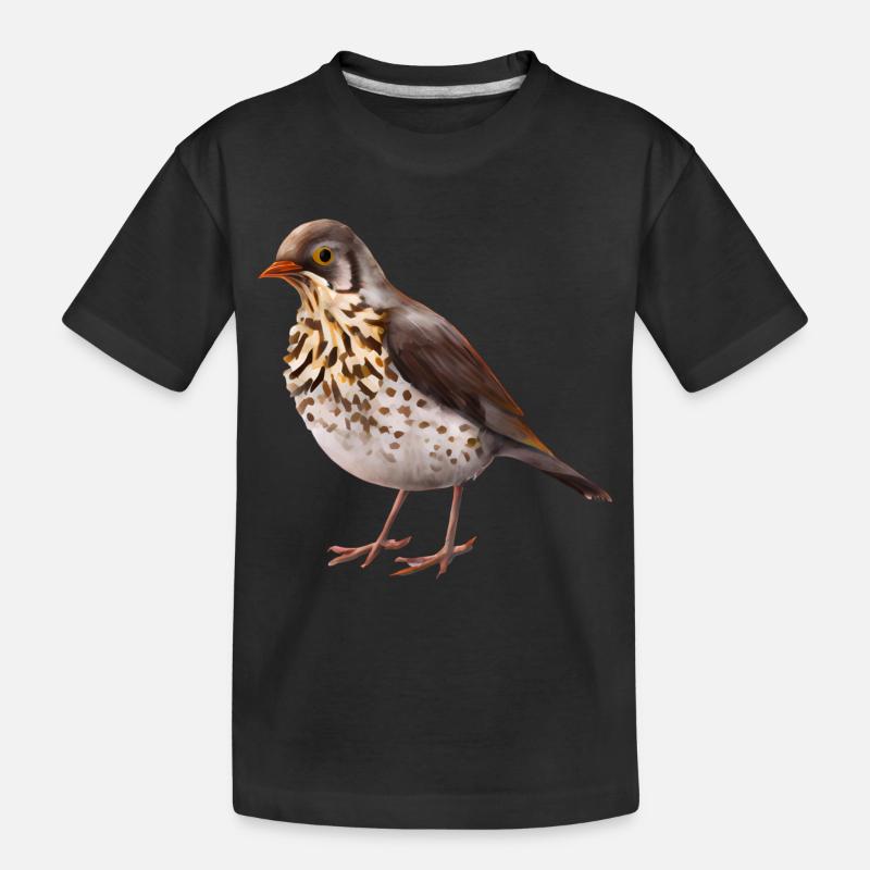 Grive oiseau - T-shirt bio Premium Enfant - noir