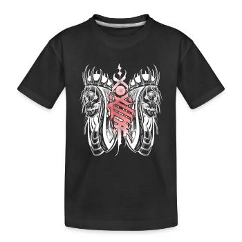 Gothique skull négatif style art - T-shirt bio Premium Enfant - noir - Devant