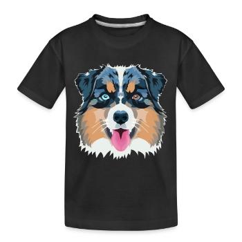 berger australien bleu merle - T-shirt bio Premium Enfant - noir - Devant
