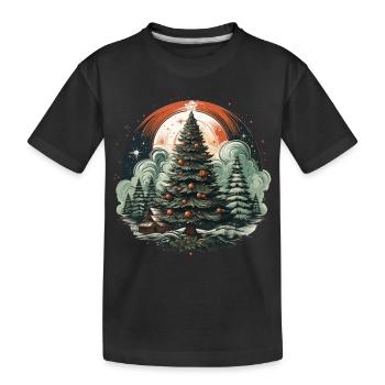 Christmas tree - Kids' Premium Organic T-Shirt - black - Front