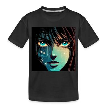 Anime Digital - Kinder Premium Bio T-Shirt - Schwarz - Vorne