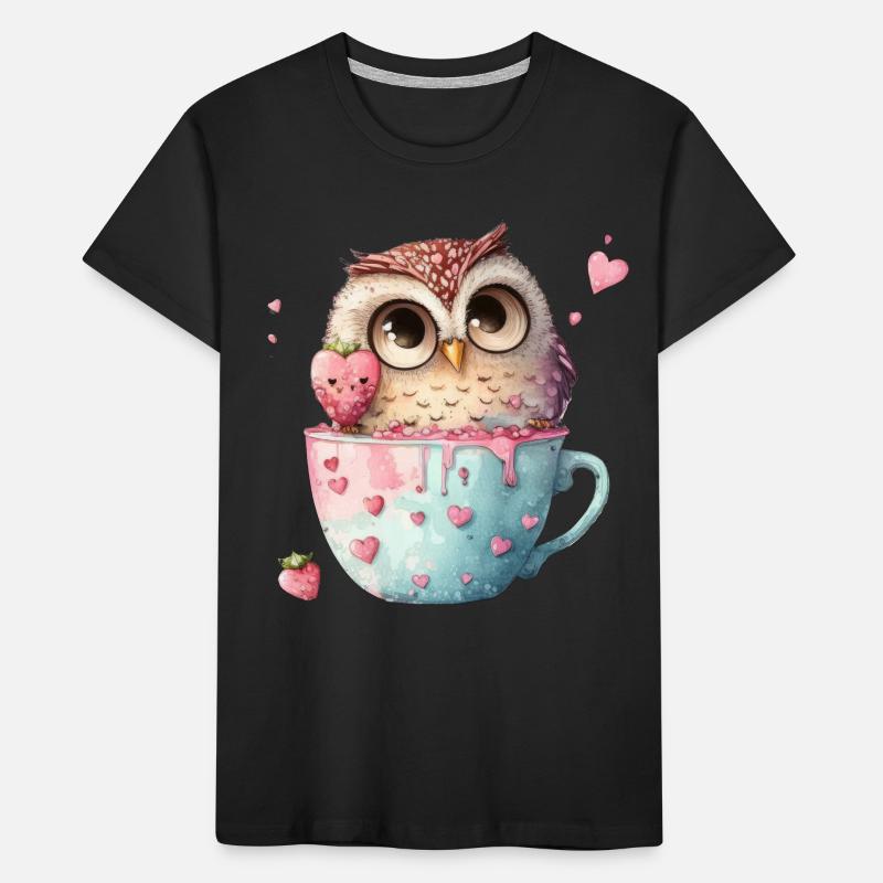 Eule Eulen Kinder Premium Bio T-Shirt