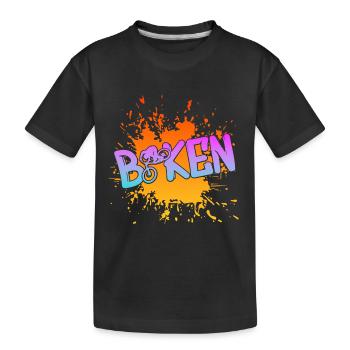 Biken - Kinder Premium Bio T-Shirt - Schwarz - Vorne