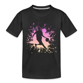 Bball, Streetball, Basketball - Kinder Premium Bio T-Shirt - Schwarz - Vorne