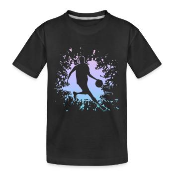 Player, Basketball, Streetball, Bball - Kinder Premium Bio T-Shirt - Schwarz - Vorne