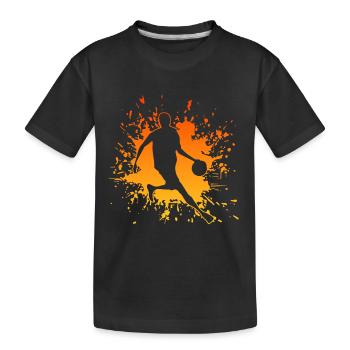 Basketball Streetball Player Baller - Kinder Premium Bio T-Shirt - Schwarz - Vorne