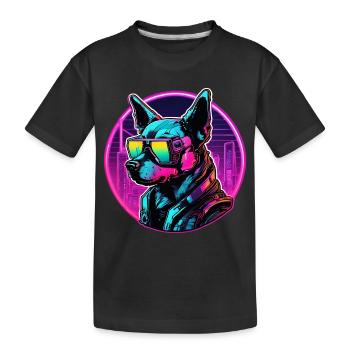 The coolest dog in the club - Kids' Premium Organic T-Shirt - black - Front