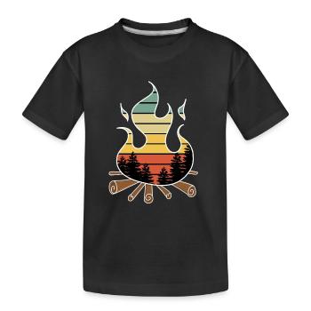 Feu de camp - T-shirt bio Premium Enfant - noir - Devant