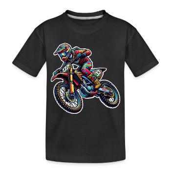 Motocross - Kids' Premium Organic T-Shirt - black - Front