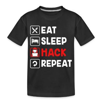 Cybersecurity Cyber Programmer Hacker - Kids' Premium Organic T-Shirt - black - Front