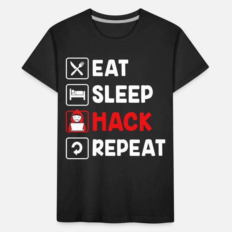 Cybersecurity Cyber Programmierer Hacker Kinder Premium Bio T-Shirt