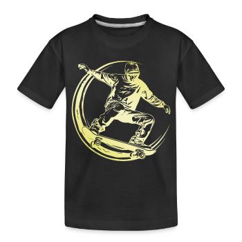 Skateboard Homme Skateboard - T-shirt bio Premium Enfant - noir - Devant