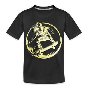 Skateboard Femme Skateboard - T-shirt bio Premium Enfant - noir - Devant