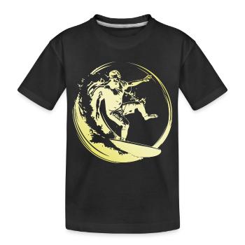 Surfeur Homme - T-shirt bio Premium Enfant - noir - Devant