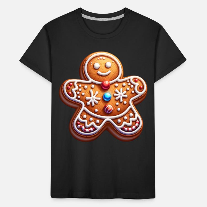 Lebkuchen Plätzchen Backen Advent Kinder Premium Bio T-Shirt