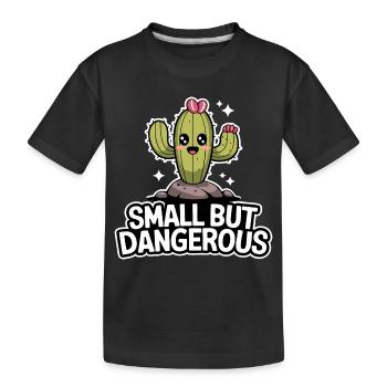 Kaktus Kakteen Wüsten Pflanze - Kinder Premium Bio T-Shirt - Schwarz - Vorne