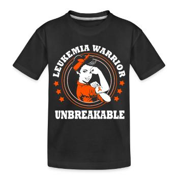 Leukämie Bewusstsein - Kinder Premium Bio T-Shirt - Schwarz - Vorne