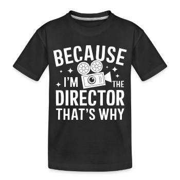 Filmemacher Filmregisseur Kameramann Film - Kinder Premium Bio T-Shirt - Schwarz - Vorne