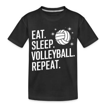 Volleyball Players Beach Volleyball Volleyball Players - Kids' Premium Organic T-Shirt - black - Front