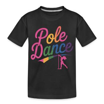 Pole Dance Pole Tänzerin Stangentanz - Kinder Premium Bio T-Shirt - Schwarz - Vorne